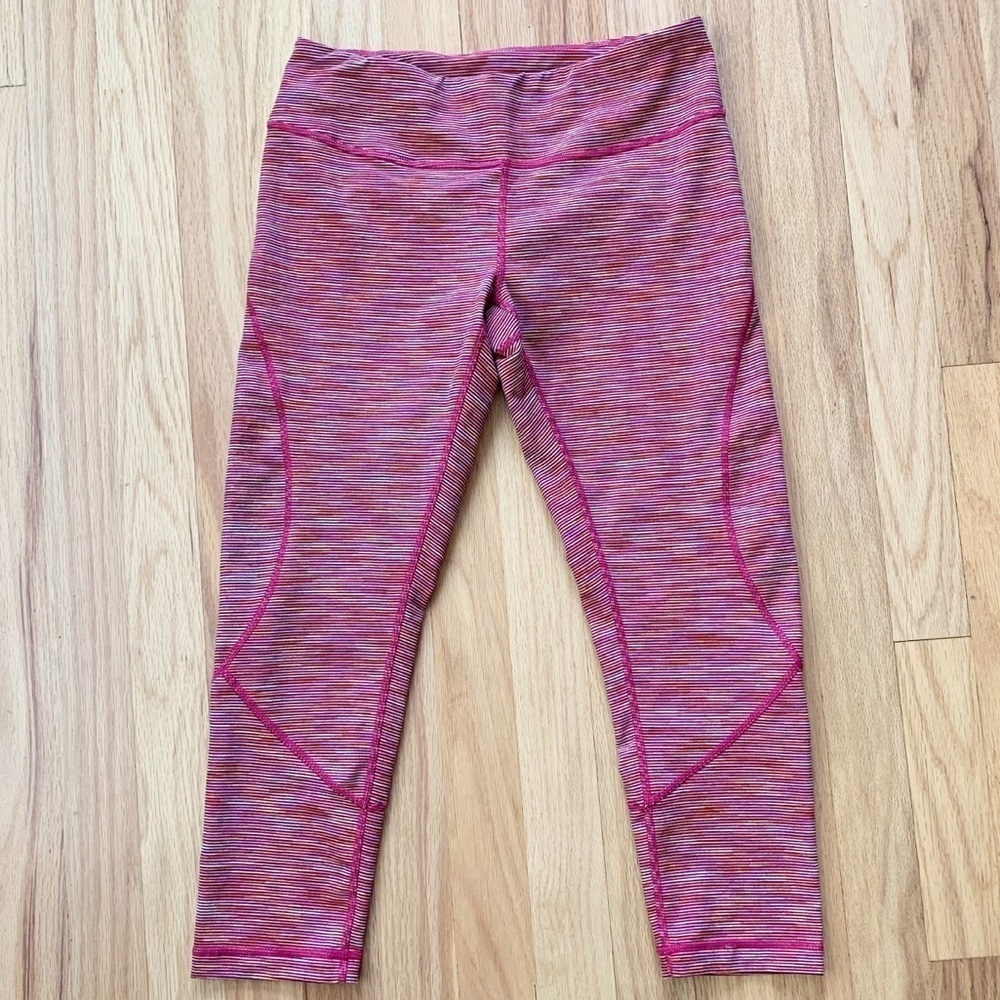 Zella Live In Crop Leggings Striped S